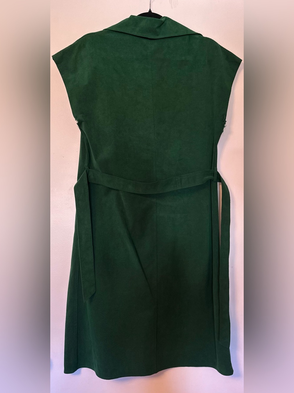 Vintage Forest Green Button-Front Shift Dress - Picture 10 of 14